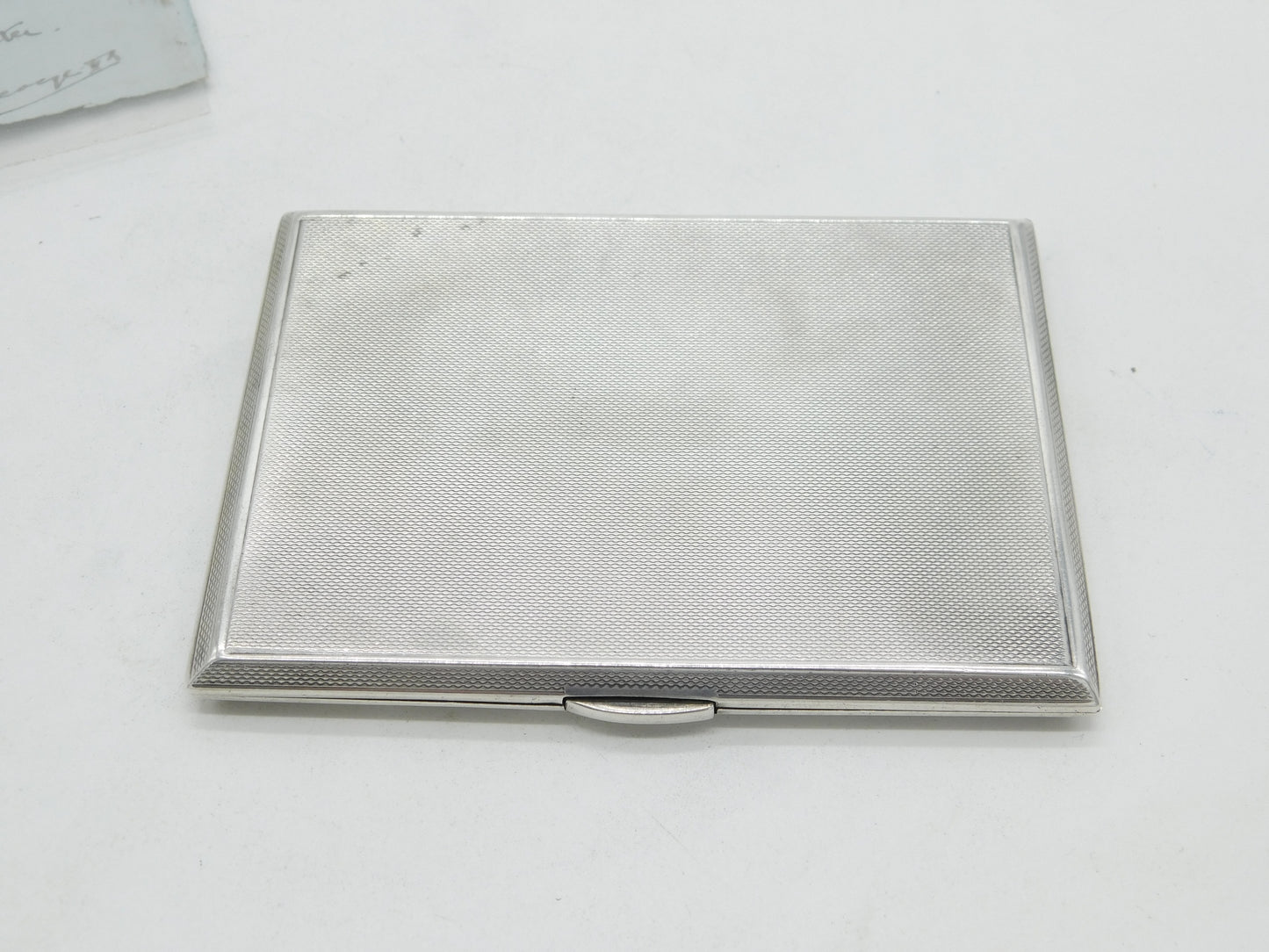 Sterling Silver Cigarette Case Owned by King George II of Greece with Signed Letter Antique 1932