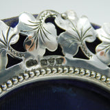 Victorian Sterling Silver Shamrock Pattern Triple Picture Frame Antique Chester