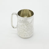 Victorian Sterling Silver Fern Pattern Christening Mug 1858 Exeter Antique