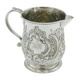 George II Sterling Silver Floral Pattern Cream Jug Antique 1733 London