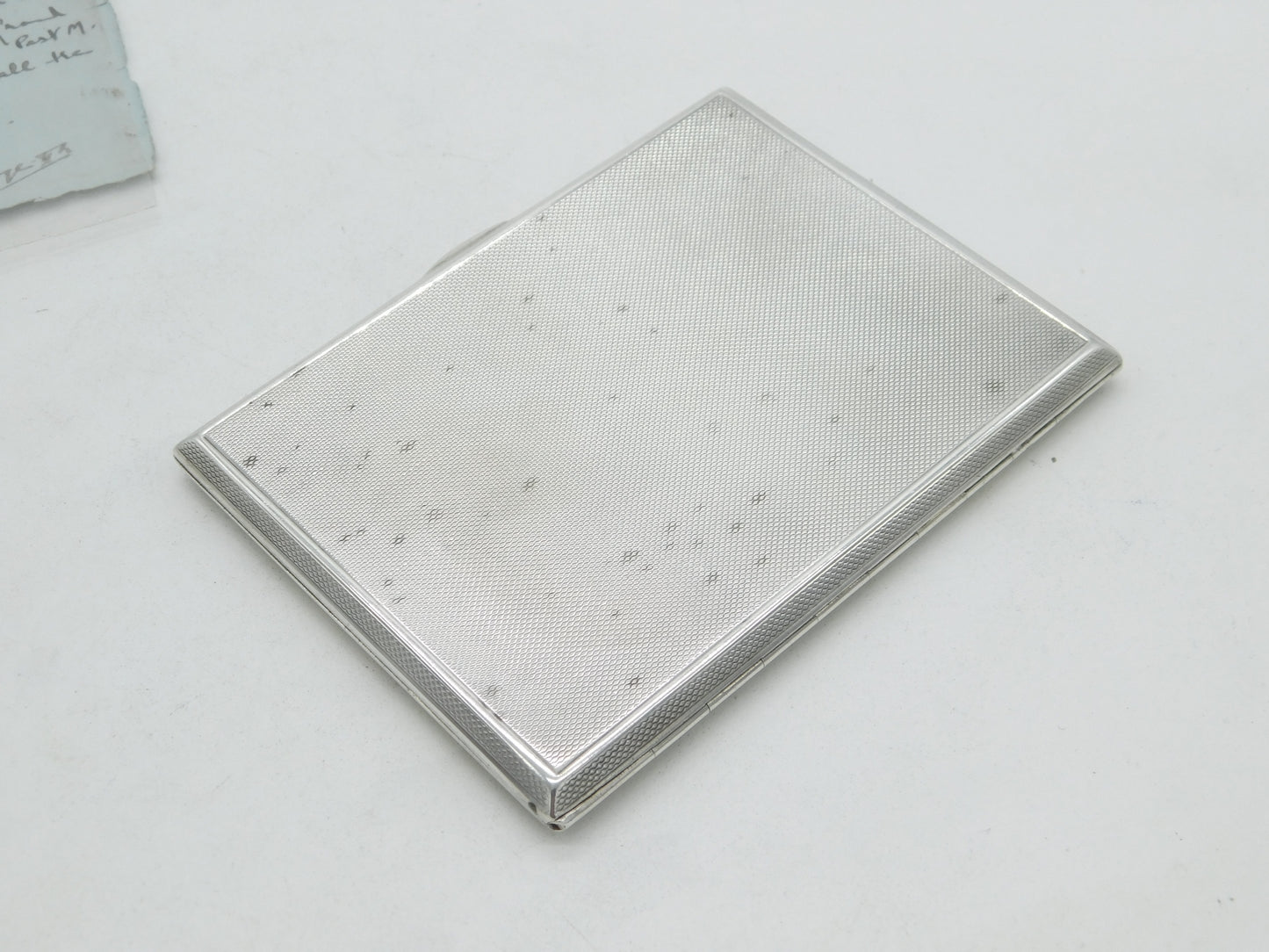 Sterling Silver Cigarette Case Owned by King George II of Greece with Signed Letter Antique 1932