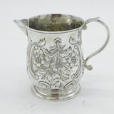 George II Sterling Silver Floral Pattern Cream Jug Antique 1733 London