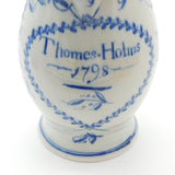 Georgian Blue & White Glazed 'Thomas Holms 1798' Water Jug Antique Early