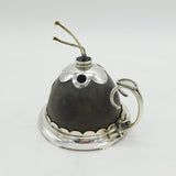 Victorian Sterling Silver & Ostrich Egg Lord William Cecil Presentation Table Lighter Antique