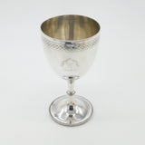 Victorian Sterling Silver Crested Chalice Or Goblet Antique 1866 London Engraved