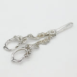 Pair of Victorian Style Sterling Silver Grape Scissors Vintage 1988 Birmingham