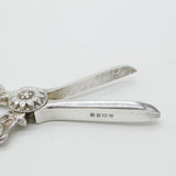 Pair of Victorian Style Sterling Silver Grape Scissors Vintage 1988 Birmingham