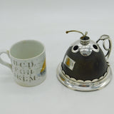 Victorian Sterling Silver & Ostrich Egg Lord William Cecil Presentation Table Lighter Antique