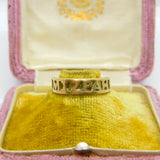 9ct Yellow Gold 'Mizpah' Sweetheart Ring Antique c1940 Art Deco Birmingham