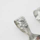 Sterling Silver Mother Hen & Chick Baby Pusher & Feeder 1938 Sheffield Antique
