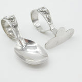 Sterling Silver Mother Hen & Chick Baby Pusher & Feeder 1938 Sheffield Antique