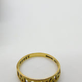 9ct Yellow Gold 'Mizpah' Sweetheart Ring Antique c1940 Art Deco Birmingham