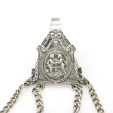 Victorian Hanau Sterling Silver Art Nouveau Chatelaine with Tools Antique c1860