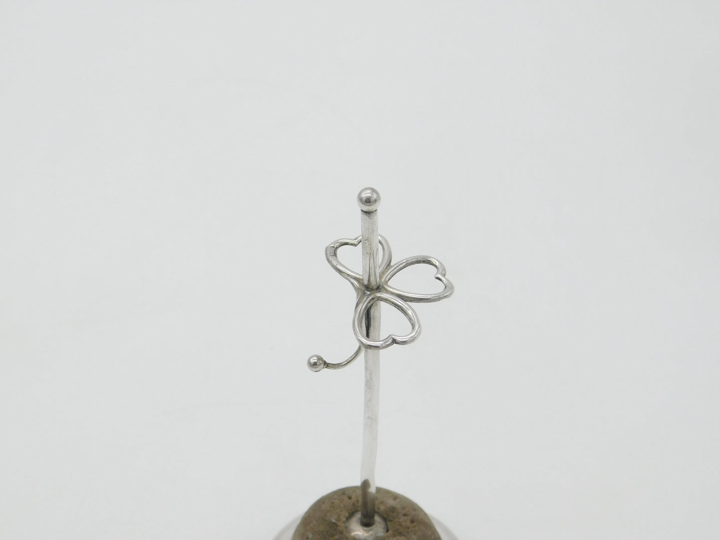 Sterling Silver Shamrock Form Hat Pin Stand Pin Cushion Ring Tree 1921 Chester