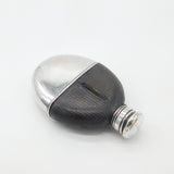 Victorian Sterling Silver & Leather Stirrup Cup Hip Flask Antique 1872 Bham