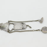 Victorian Hanau Sterling Silver Art Nouveau Chatelaine with Tools Antique c1860