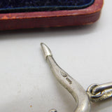 Large Italian 800 Silver Saxophone Musical Medallion Pendant Vintage c1980