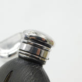 Victorian Sterling Silver & Leather Stirrup Cup Hip Flask Antique 1872 Bham