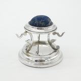 Edwardian Sterling Silver Pin Cushion & Ring Tree Stand 1909 London Antique