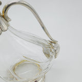 Silver Plated Moulded Glass Chicken Form Claret Wine Jug Vintage c1960