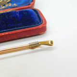 Hunting Riding Crop Brooch Stock Pin 3 Colour 18ct Gold Antique Victorian c1890