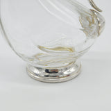 Silver Plated Moulded Glass Chicken Form Claret Wine Jug Vintage c1960