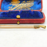 Hunting Riding Crop Brooch Stock Pin 3 Colour 18ct Gold Antique Victorian c1890