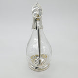 Silver Plated Moulded Glass Chicken Form Claret Wine Jug Vintage c1960