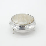 Sterling Silver Trinket Jewellery Box with Mother of Pearl Lid 1926 Birmingham