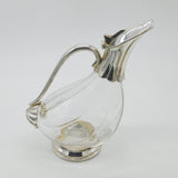 Silver Plated Moulded Glass Chicken Form Claret Wine Jug Vintage c1960