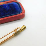 Hunting Riding Crop Brooch Stock Pin 3 Colour 18ct Gold Antique Victorian c1890