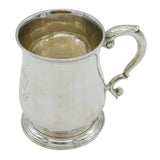 George II Sterling Silver Armorial Crest Tankard Mug Antique 1753 London