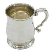 George II Sterling Silver Armorial Crest Tankard Mug Antique 1753 London