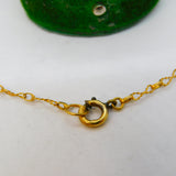 15ct Yellow Gold & Blue Topaz Set Dress Necklace Antique c1920 Art Deco