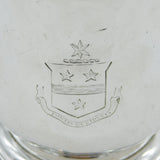 George II Sterling Silver Armorial Crest Tankard Mug Antique 1753 London