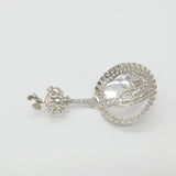 Early Victorian Dutch Sterling Silver Tea Caddy Spoon Antique c1850