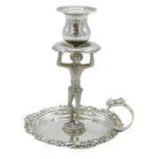 William IV Sterling Silver Novelty Harlequin Candle Taperstick Antique London