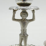 William IV Sterling Silver Novelty Harlequin Candle Taperstick Antique London