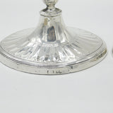 Victorian Pair Sterling Silver Harp Pattern Table Candlesticks 1891 Sheffield