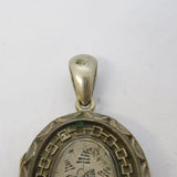 Victorian Aesthetic Movement Silver Plated Sweetheart Locket Antique c1890