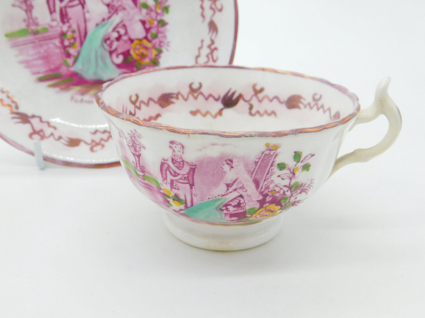 Queen Victoria & Prince Albert Royal Wedding Commemorative Cup & Saucer 1840