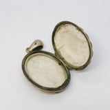 Victorian Aesthetic Movement Silver Plated Sweetheart Locket Antique c1890
