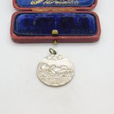 Victorian Sterling Silver Bethlehem Cross 'Puer Jesus' Fob Pendant c1890 Antique