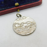Victorian Sterling Silver Bethlehem Cross 'Puer Jesus' Fob Pendant c1890 Antique