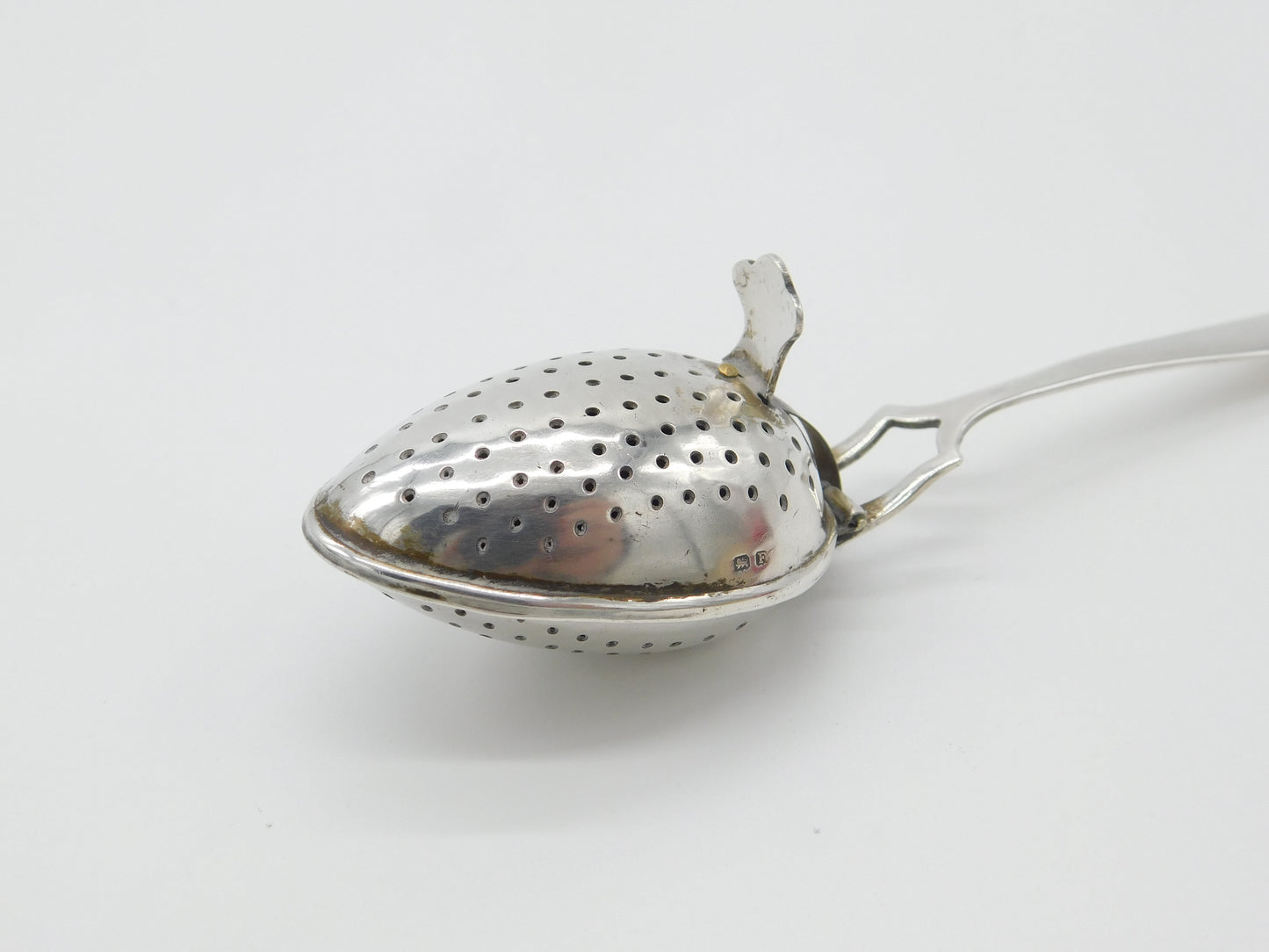 Sterling Silver Egg Shaped String Loaded Tea Infuser Antique 1930 Art Deco Birmingham