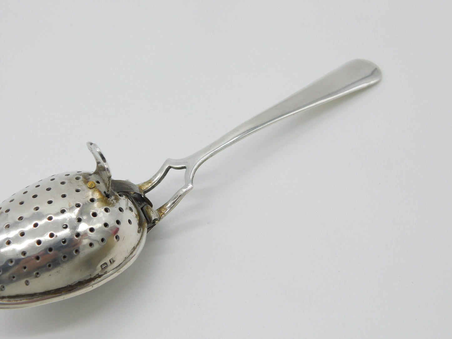 Sterling Silver Egg Shaped String Loaded Tea Infuser Antique 1930 Art Deco Birmingham