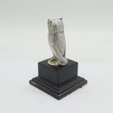 Cast Sterling Silver Owl on Plinth Base 'Owl Award, 1985' Vintage London 1981