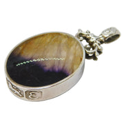 David Scott-Walker Sterling Silver Derbyshire Blue John Pendant Vintage 1979 Sheffield