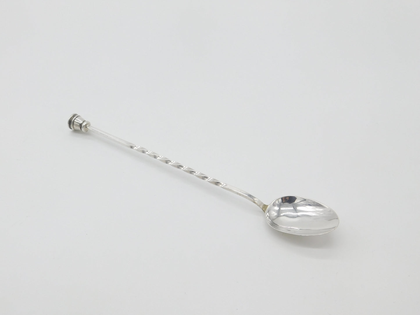 Millenium Year Sterling Silver Long Stem Cocktail Mixing Spoon Vintage 2000