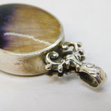 David Scott-Walker Sterling Silver Derbyshire Blue John Pendant Vintage 1979 Sheffield